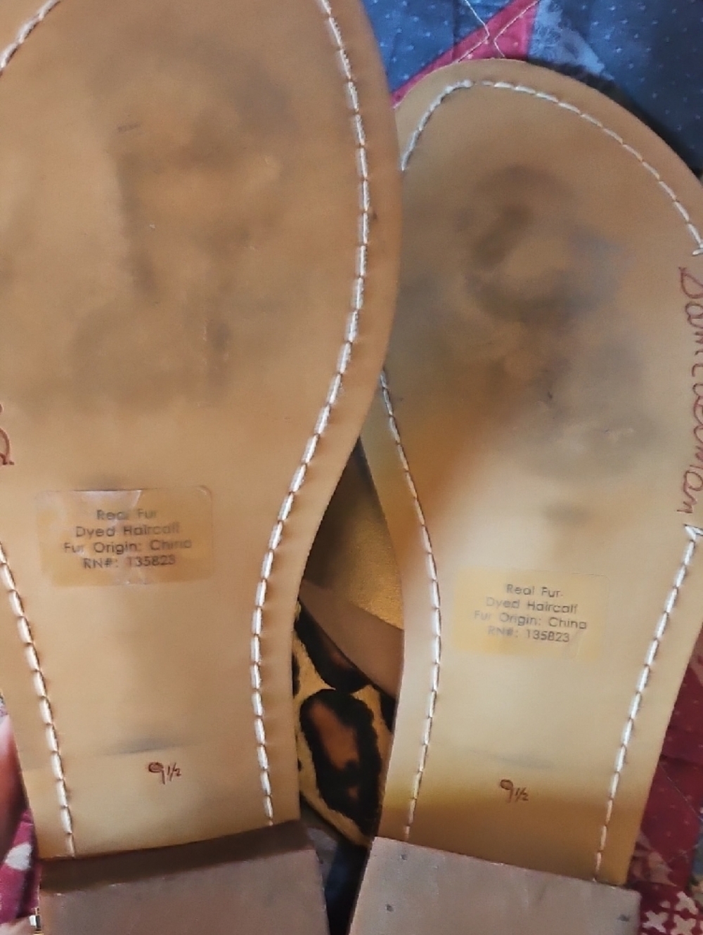 Sam Edelman Leopard Print Thong Sandals - Brown Tan Black - Picture 5 of 5
